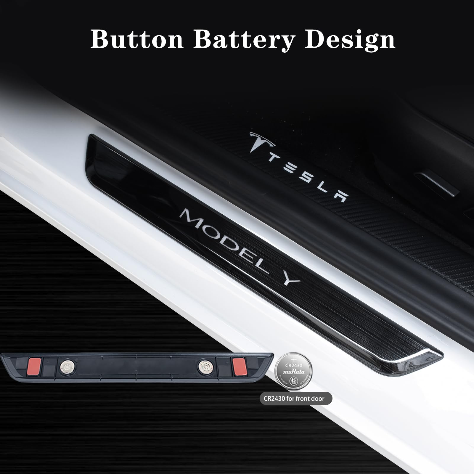 Amazon | TSLAUCAY Tesla モデルY イルミネーションドアシル