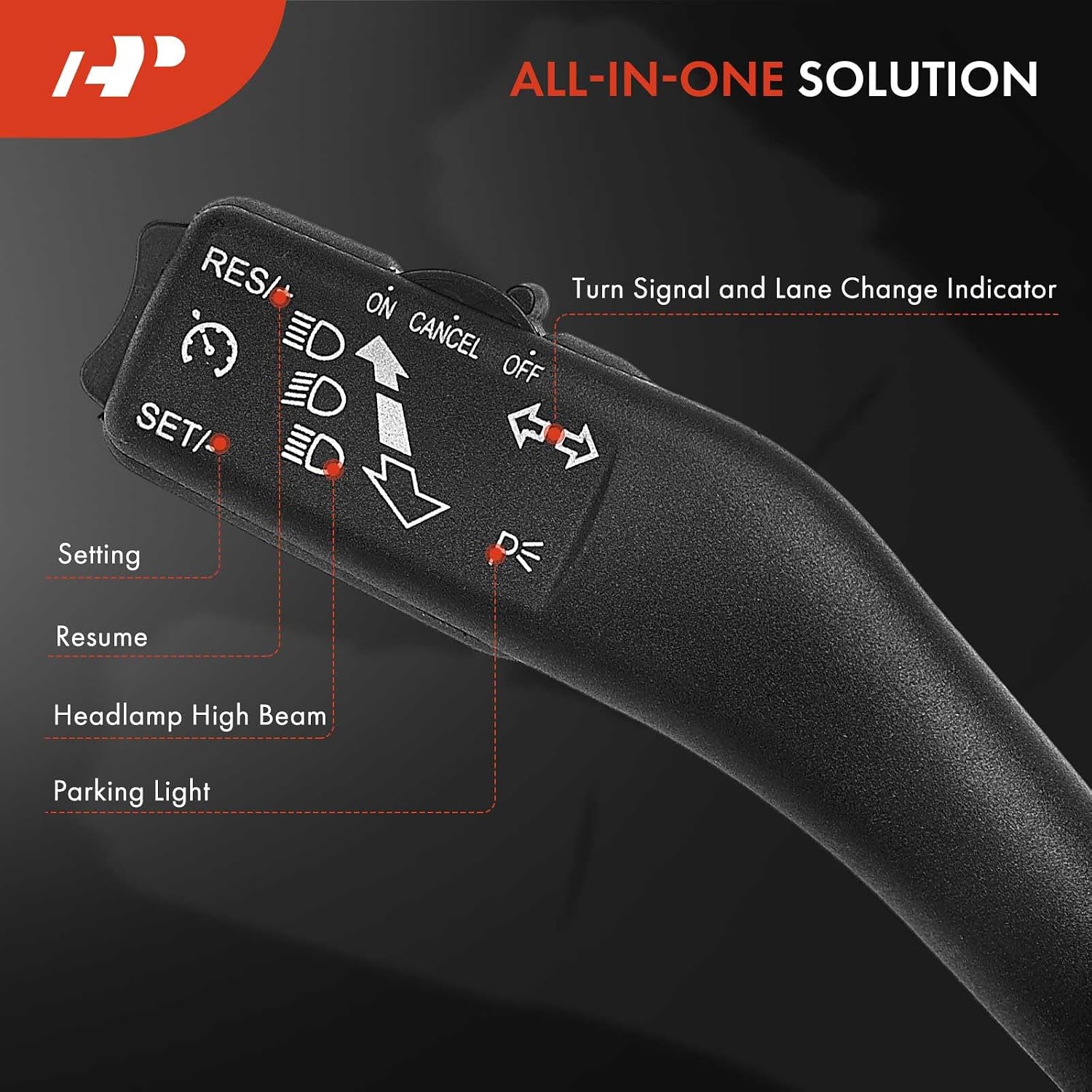 A-Premium Multifunction Switch Turn Signal Switch Compatible with Volkswagen Jetta 2007-2010, Golf 2010, Tiguan 2009-2010, Eos 2007-2010, GTI 2007-2010, R32 2008, Rabbit 2007-2009