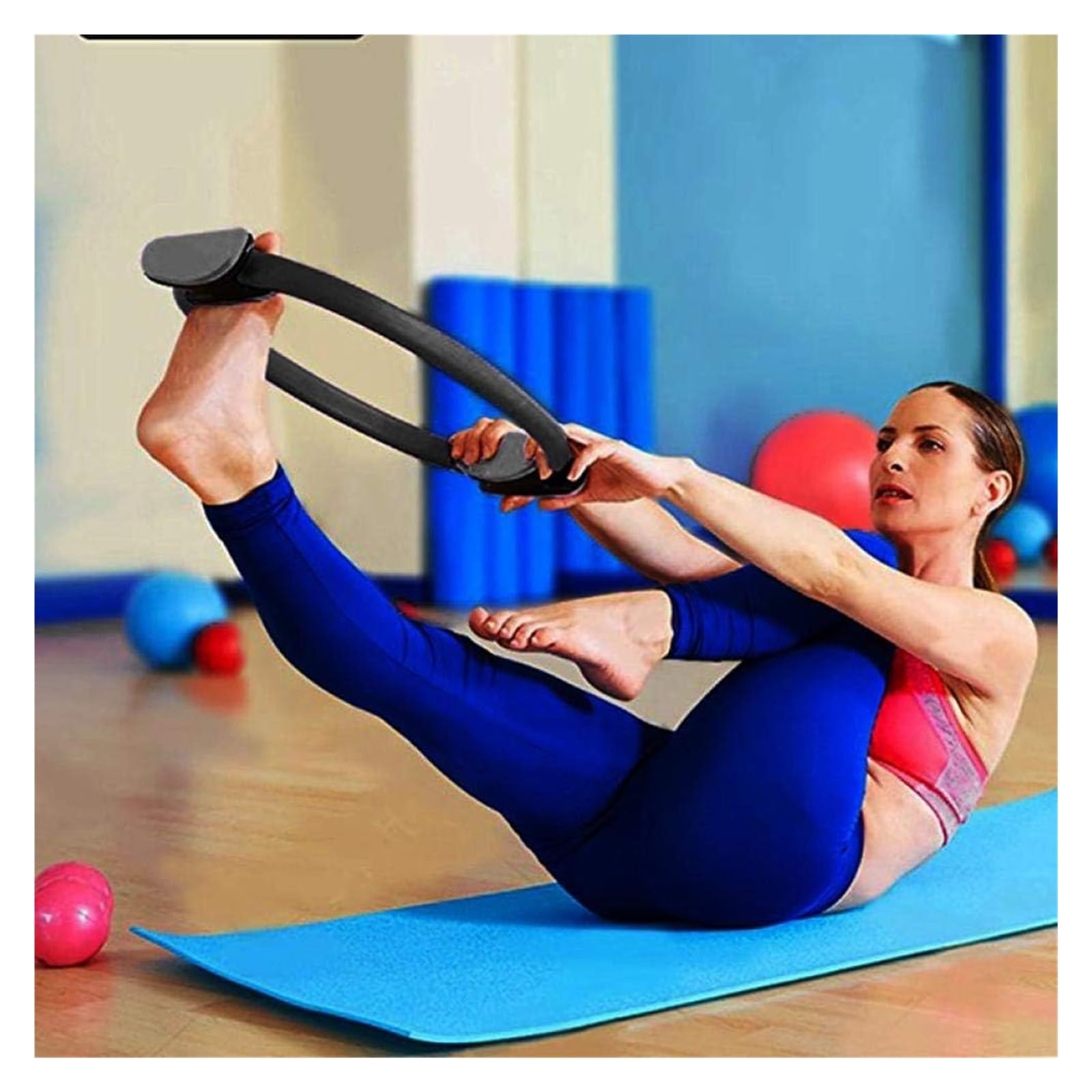 Aro de Yoga, Anillo de Pilates círculo mágico Cuerpo Deporte Ejercicio Fitness Fuerza Herramienta Yoga