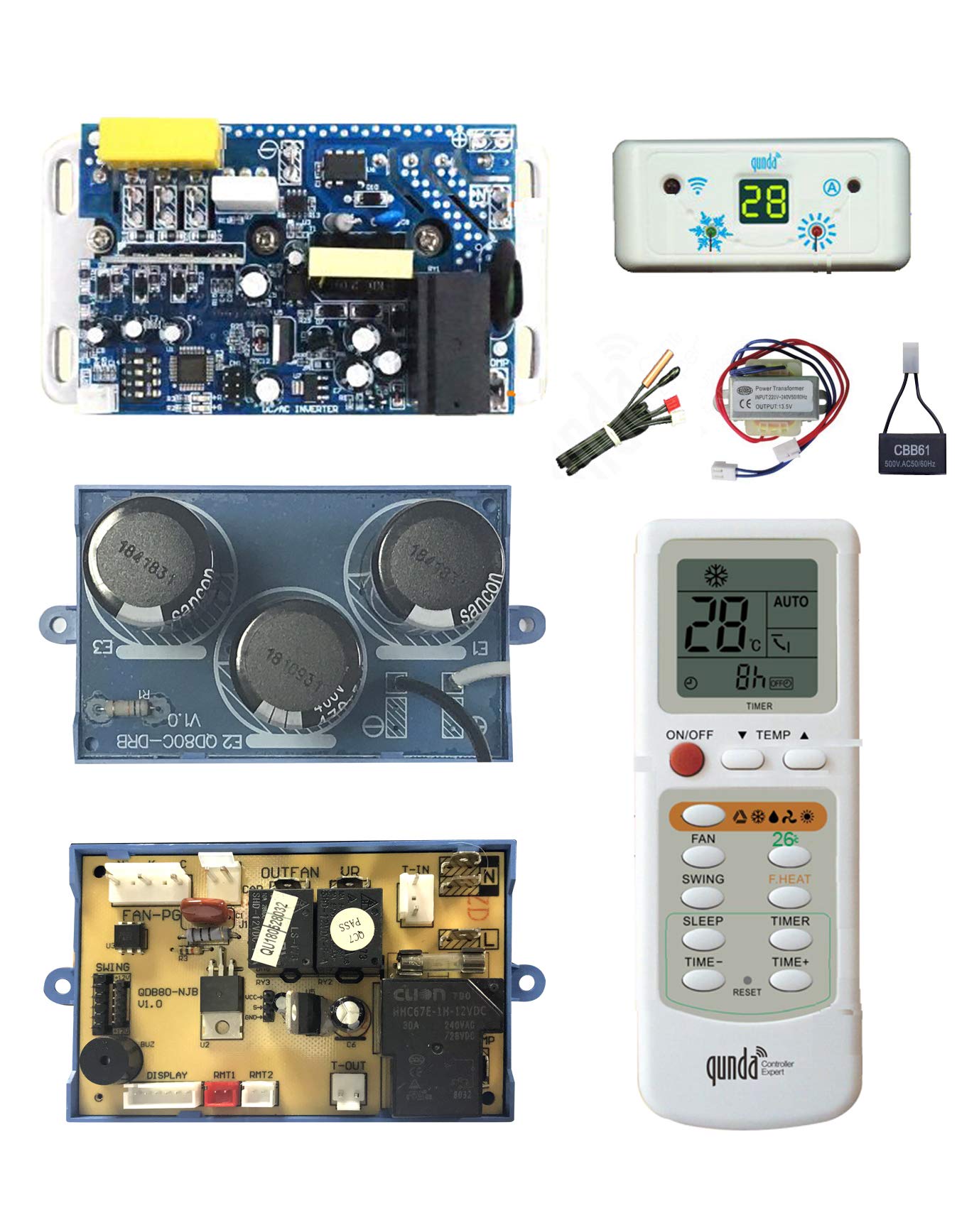 QUNDA QD82U universal air conditioner control system inverter pcb board