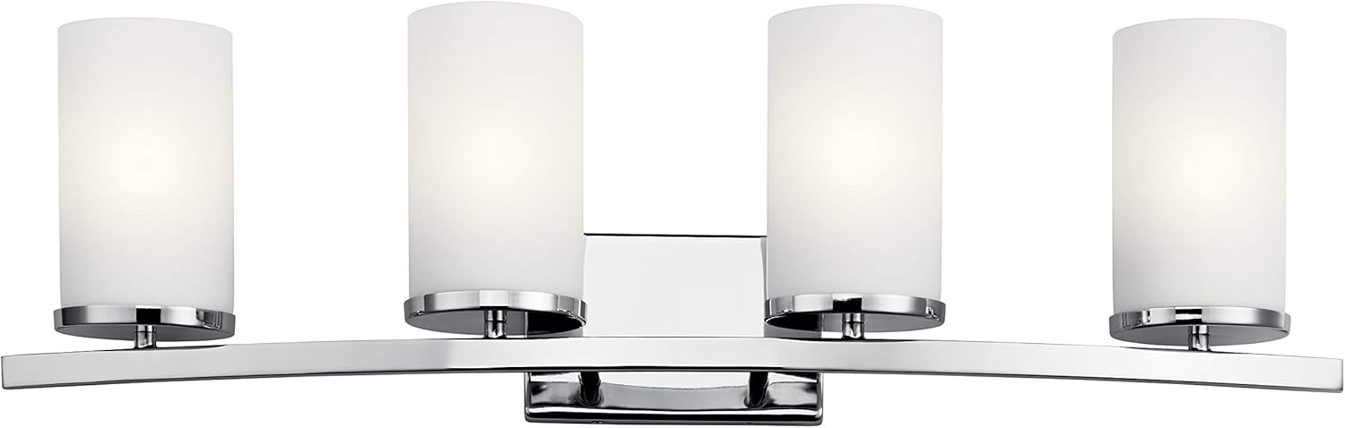 Kichler Crosby 23" 3 Light Vanity Light Satin Etched Cased Opal Brushed Nickel - - 