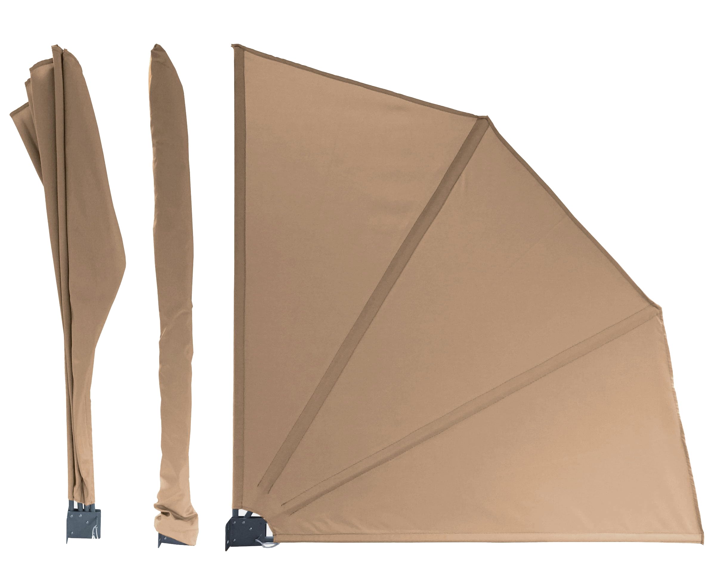 QUICK STAR - Abanico de protección Visual de 140 x 140 cm, de Tela, para balcón, protección contra el Viento, protección Solar, Arena