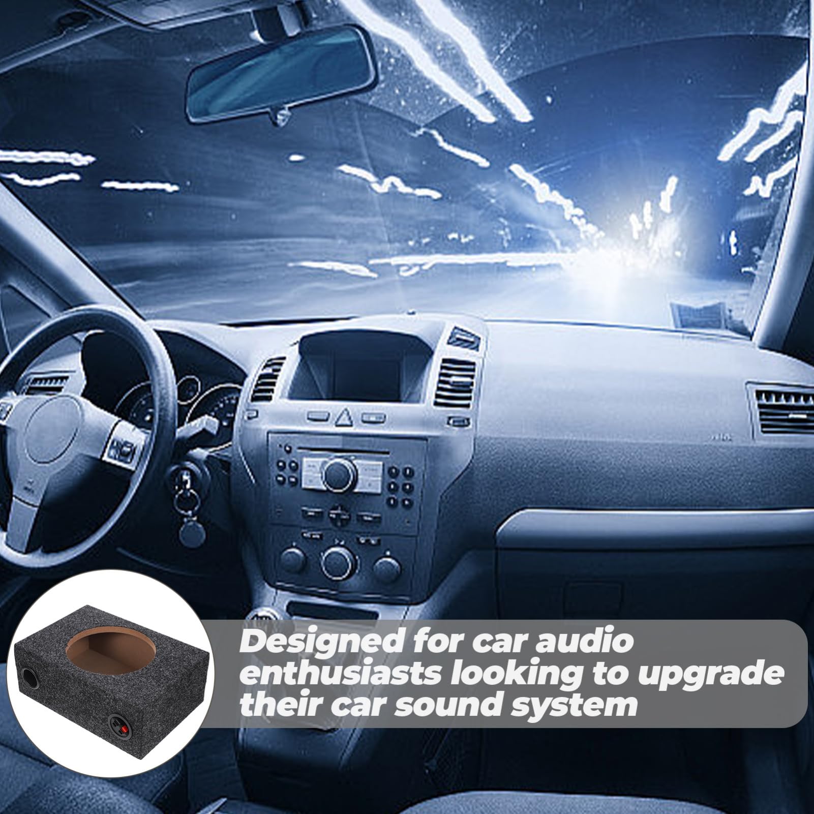 Cassa Subwoofer Per Auto 8 Pollici in Legno e Abs, Box Audio Fai Da Te Cabinet Per Altoparlanti, Contenitore Resistente e Leggero Per Installazione Veicoli e Camion