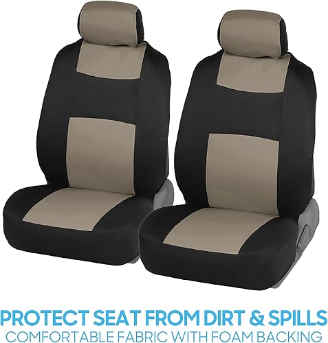 Miniatura 58 de BDK PolyPro - Juego completo de fundas de asiento de automóvil en color menta sobre negro, fundas de asiento delantero y trasero, accesorios