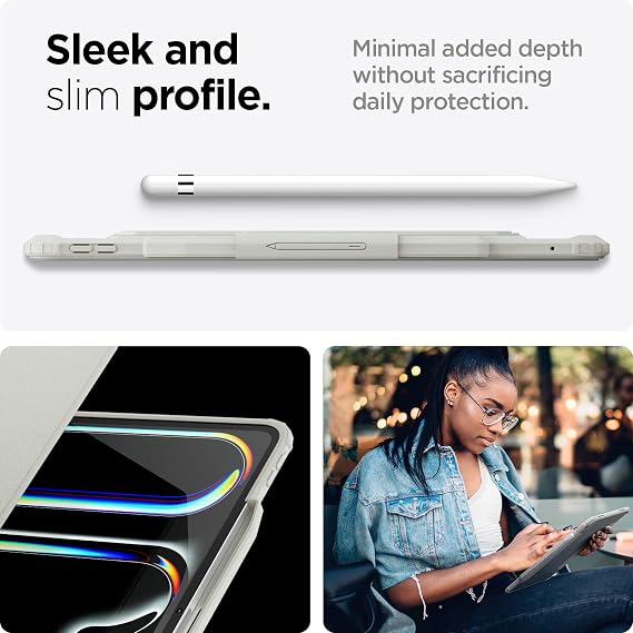 Spigen iPad Pro 13 Glas.tR EZ Fit & iPad Pro 13 Air Skin Pro Gray & iPad Pro Camera Lens Protector