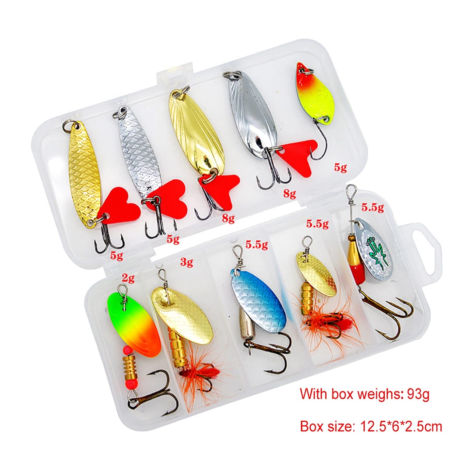 Señuelos de Pesca Conjunto de cebo con lentejuelas de lentejuelas cebos de metal cebo pesquero señuelo triple ganchos artificial cebo pica pesca tackle 1 0PCS Cebos Artificiales ( Color : B )