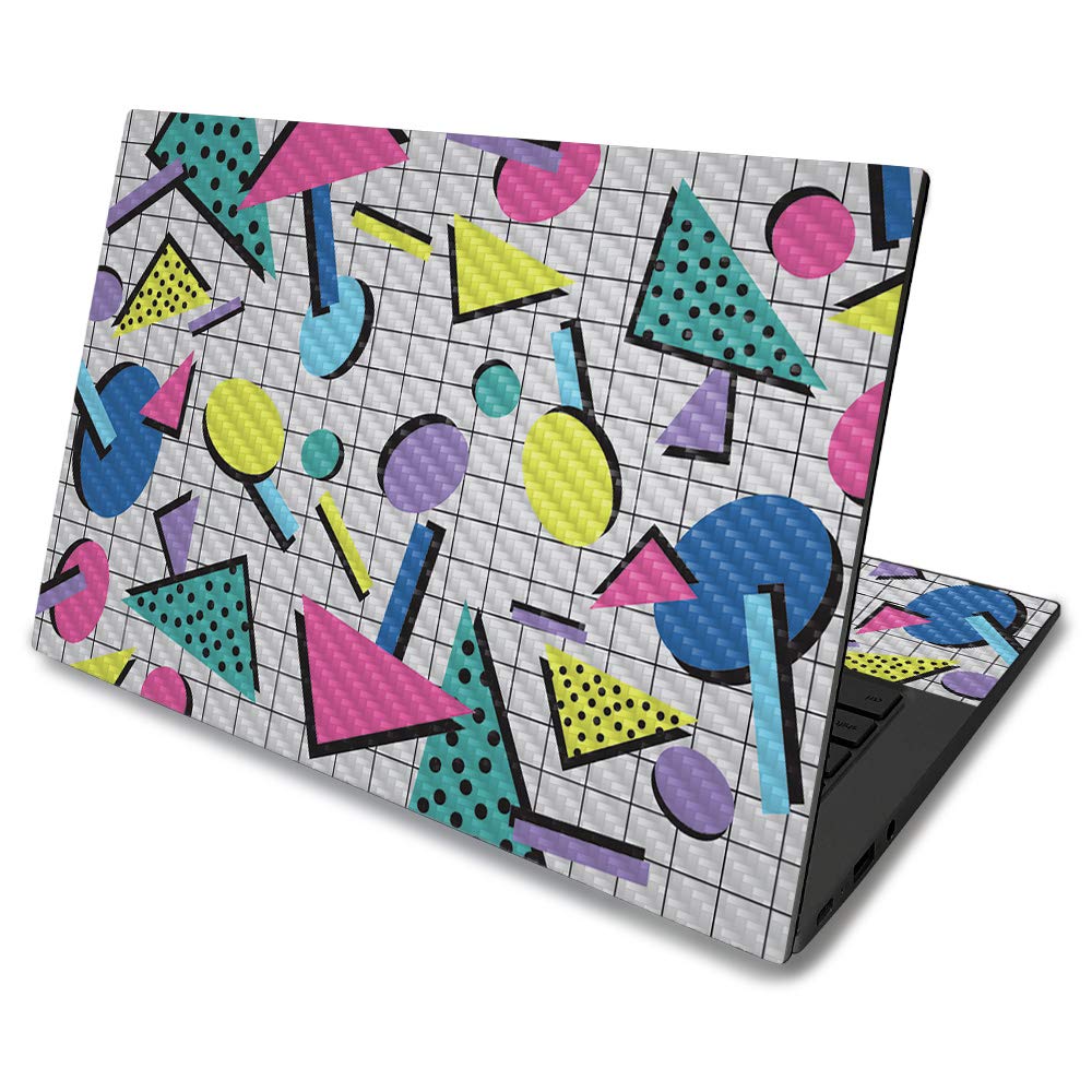 MightySkins Carbon Fiber Skin for Asus Chromebook C425 14" (2019) - Awesome 80s | Protective, Durable Textured Carbon Fiber Finish | Easy to Apply, Remove, and Change Styles | Made in The USA