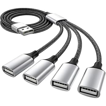 USB Splitter 1 to 4 Splitter 1 m USB Y Cable Adapter 2.0