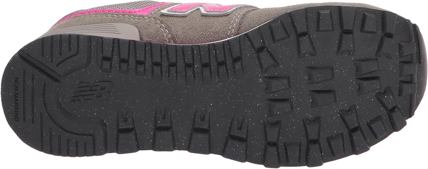 New Balance Kids 574 V1 70s Racing Lace-up Sneaker, GREY/PINK, 11.5 M Little Kid (4-8 Years) - Image 4