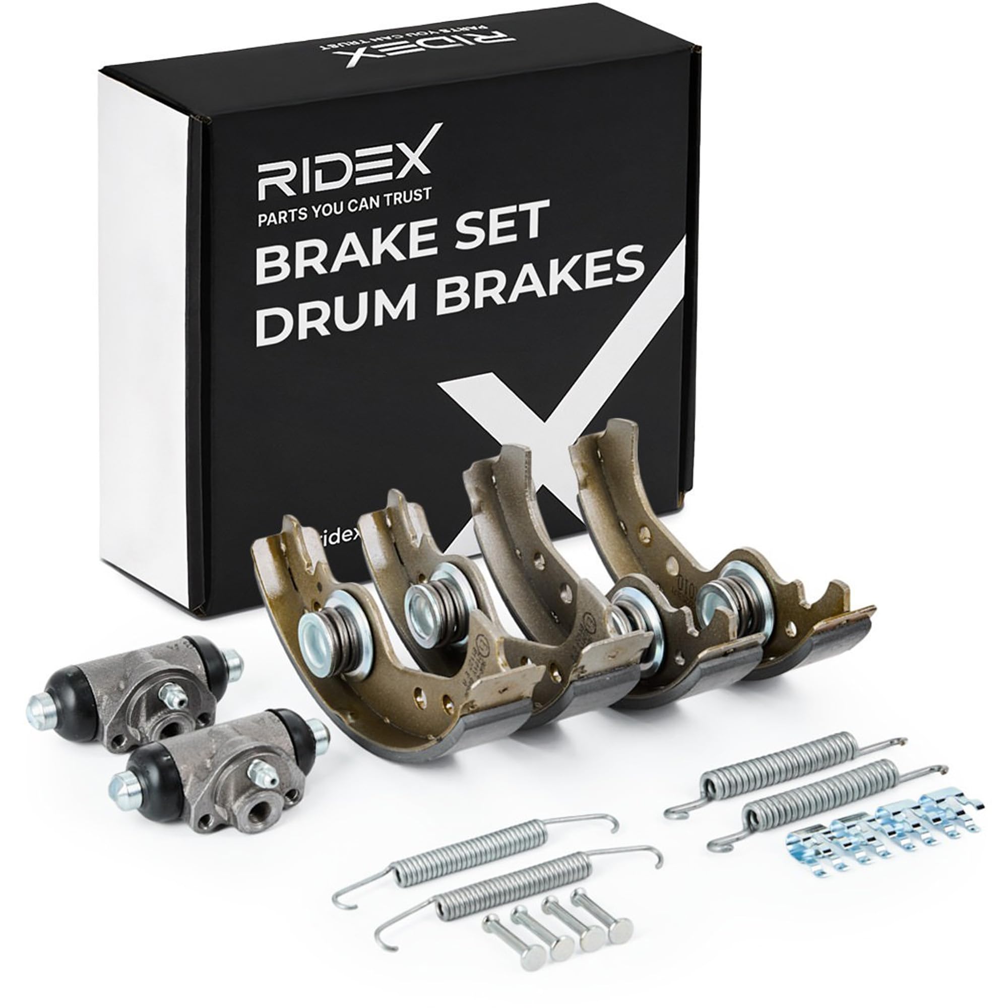 RIDEX 3859B0209 Kit frenos disco de tambor Trasero con cilindro de freno de rueda Compatible con FIAT 127 Hatchback 127