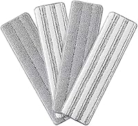 Vista 13 de JOYMOOP Almohadilla plana para trapeador, almohadilla de microfibra para trapeador, repuesto de almohadillas de fregona para apretar, repuesto de 15