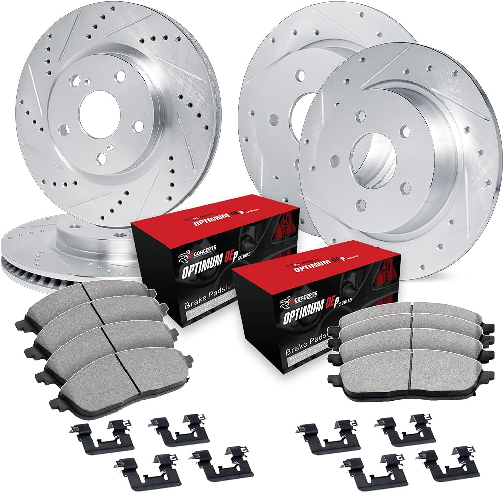 R1 Concepts Front and Rear Brake Kit Fits 2000-2009 Honda S2000 — 사진 1