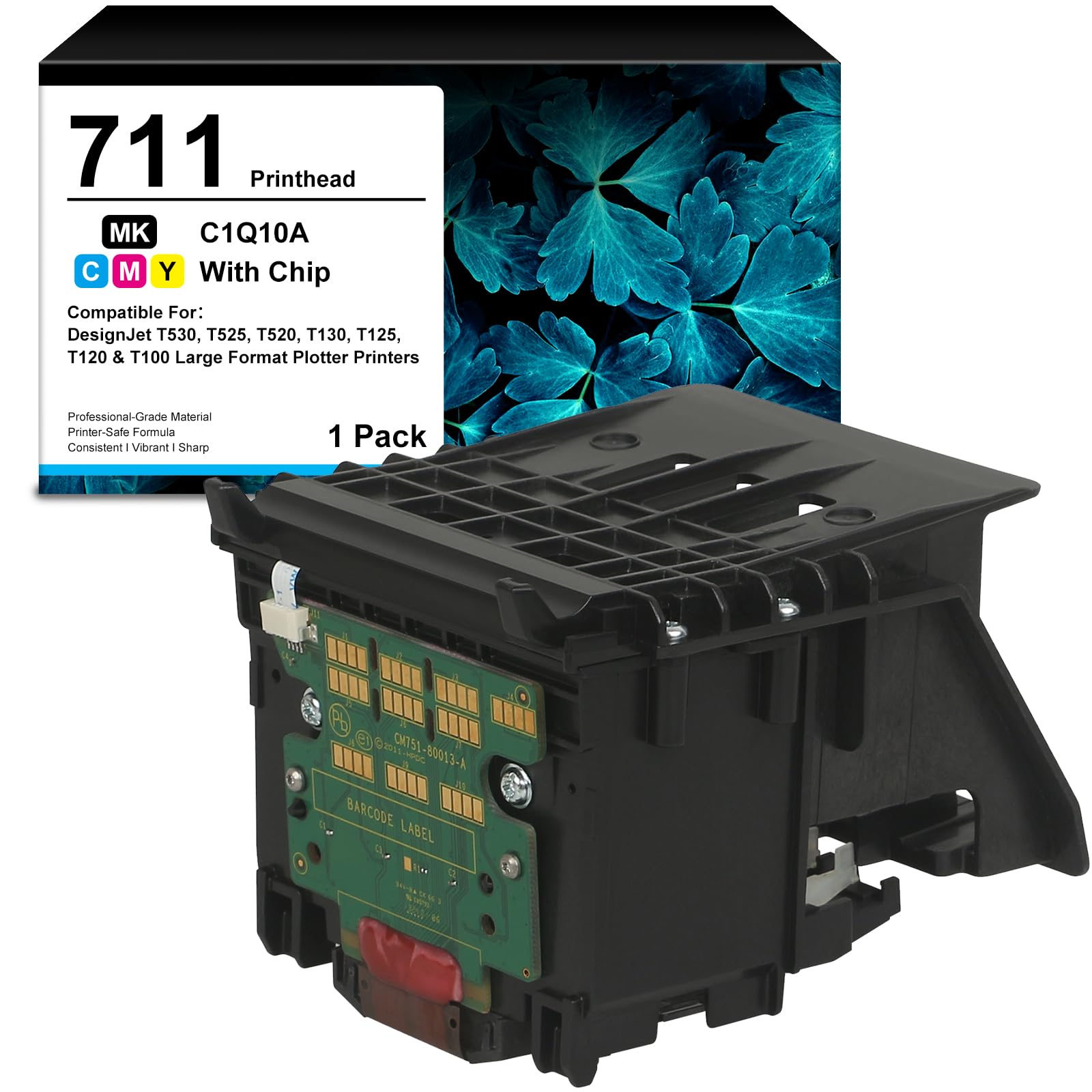 Photo 1 of ****used*** SAIBOYA 711 DesignJet Printhead High Yield Replacement Kit (C1Q10A) for DJ T530, T525, T520, T130, T125, T120 & T100 Large Format Plotter Printers (with Chip) Print Head