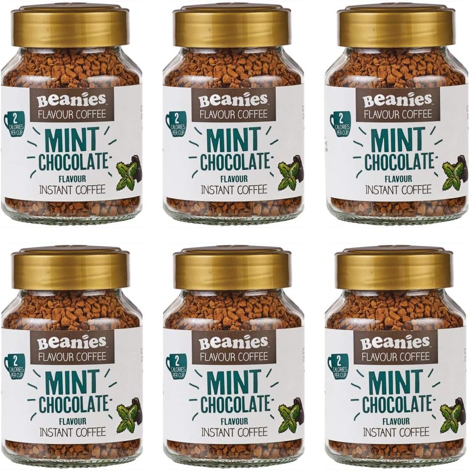 Beanies Mint Chocolate Flavour Instant Coffee 50g, 6 Pack