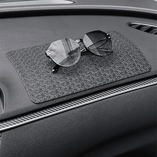 Vista 13 de Tapete antideslizante para tablero de automóvil, 10.6 x 5.9 pulgadas, almohadilla adhesiva universal de PVC para automóvil, tapete de agarre fuerte