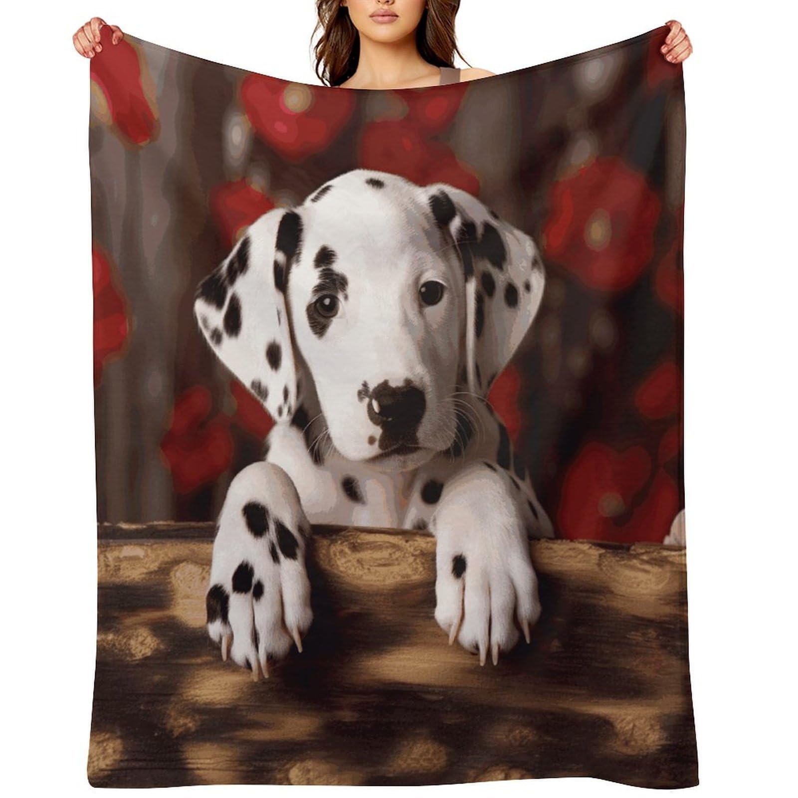 Fekiloot Style Dalmatian Puppy Throw Blankets Camping Blanket30 X40