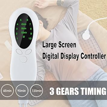 Heating Pad - Back Pain Relief with 10 Heating Settings and Auto Shut Off Soft Machine Washable Electric Heat Pads, Back or Belly Heating Pad for Women and Girl