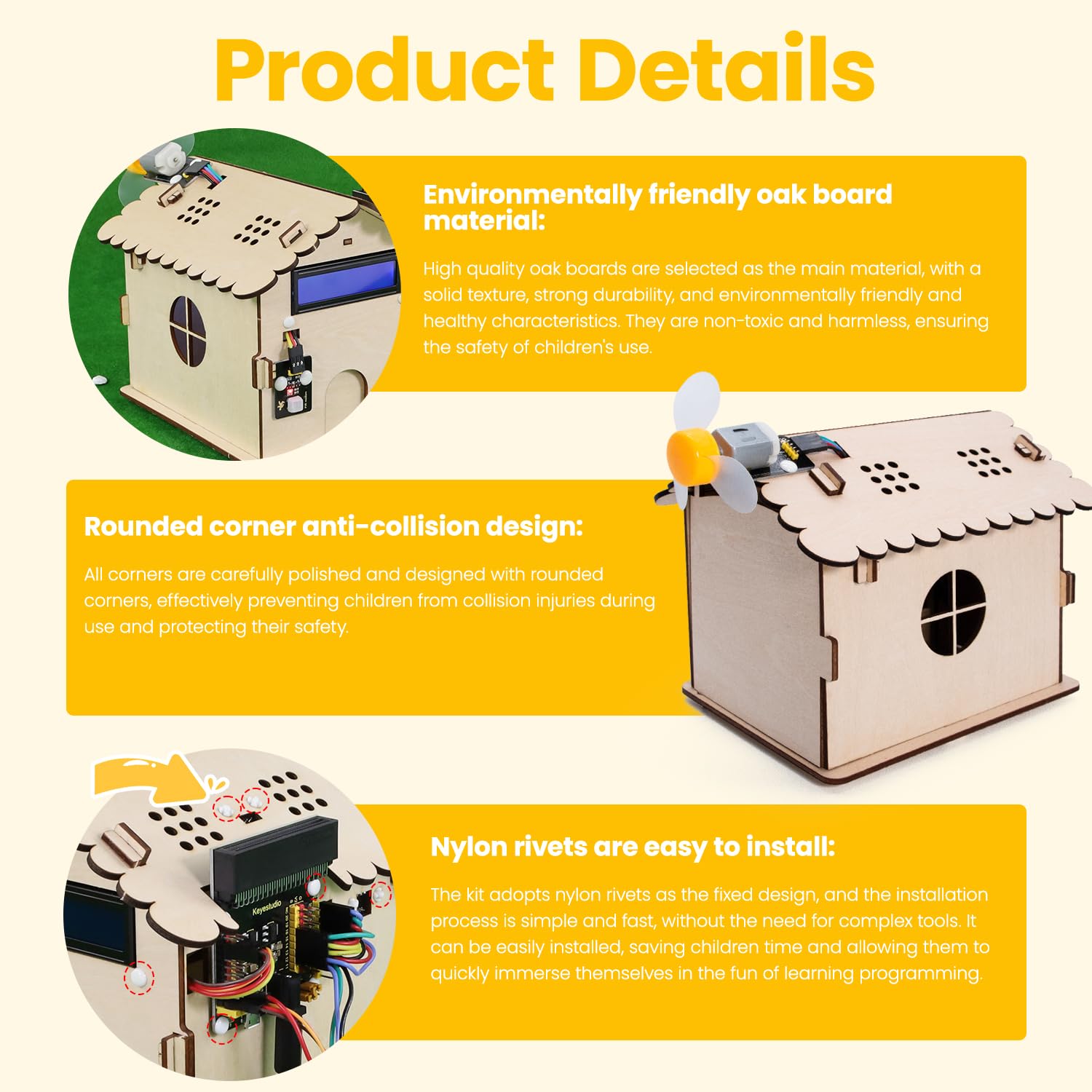 KEYESTUDIO Micro: Bit V2 Smart Home Kit z zabawnymi projektami kodowania trzpienia Microbit (w zestawie Microbit V2)