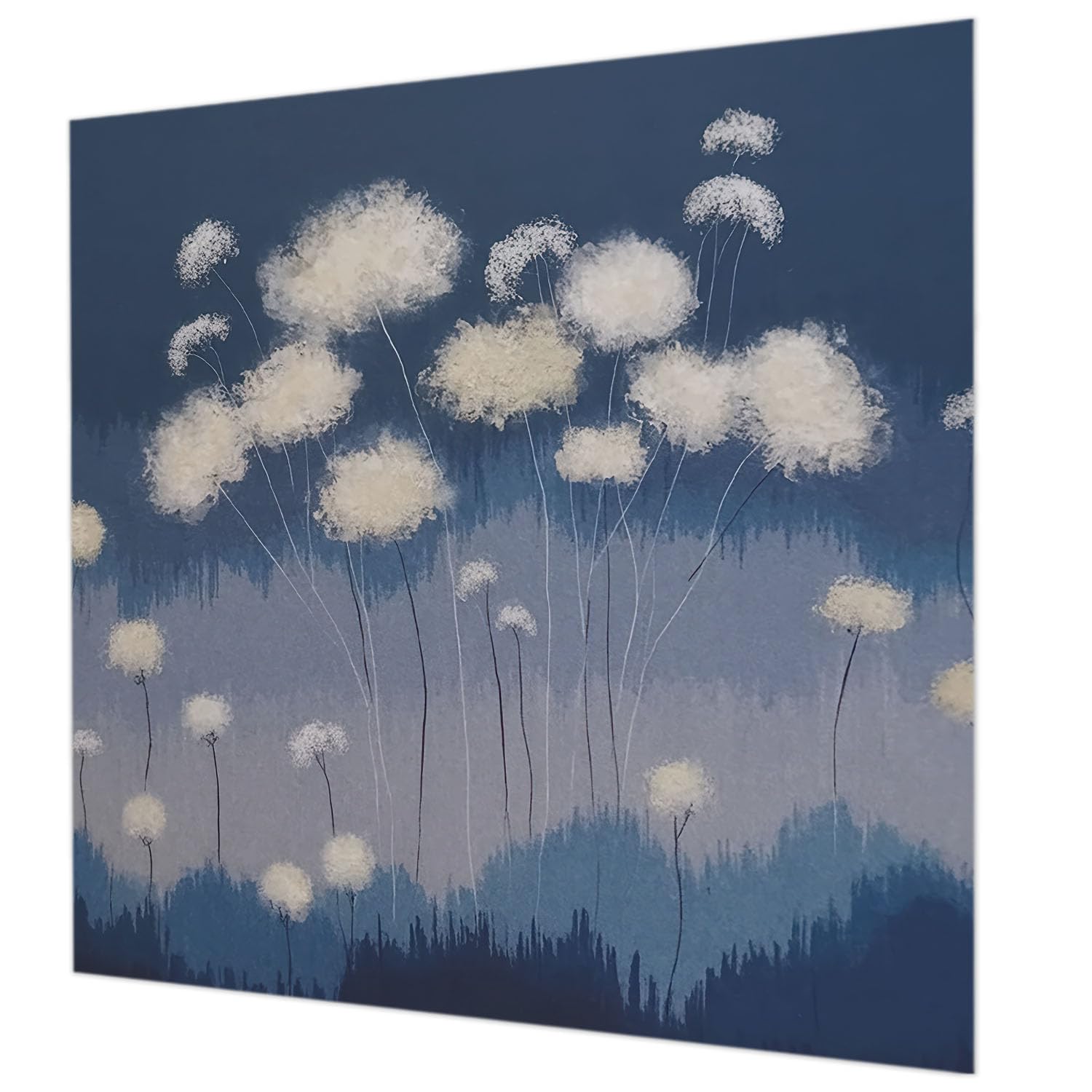 Papier peint pissenlits blancs créez un salon zen et lumineux
