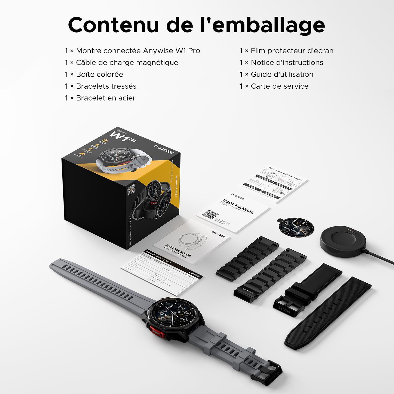Anywise W1 Pro Orologi Smartwatch uomo,GPS Dual-Band & Mappe Offline, 5 ATM, 18 Giorni Autonomia, Display AMOLED HD 1,43", 170+ Modalità Sport,Chiamate Bluetooth,Compatibile con Android/iOS