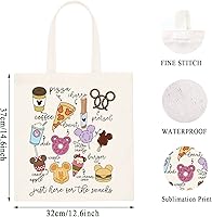 Vista 2 de WCGXKO Magic Kingdom Lover Gift Family Vacation Gift Just Here For The Snacks Shopping Bag Tote Bag