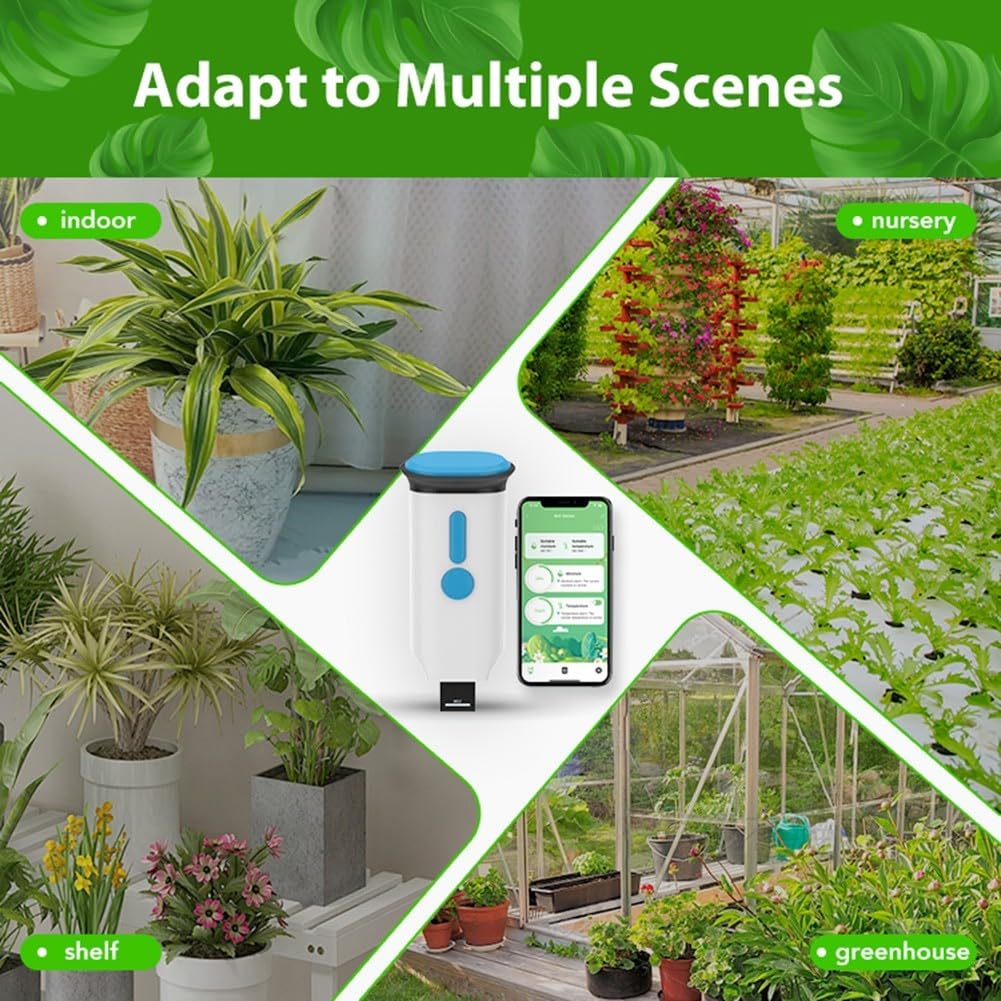 Medidor de sensor de humedad del suelo, higrómetro Wifi sensor de humedad ForTuya, para patio, granja, jardín, plantas de césped interior y exterior