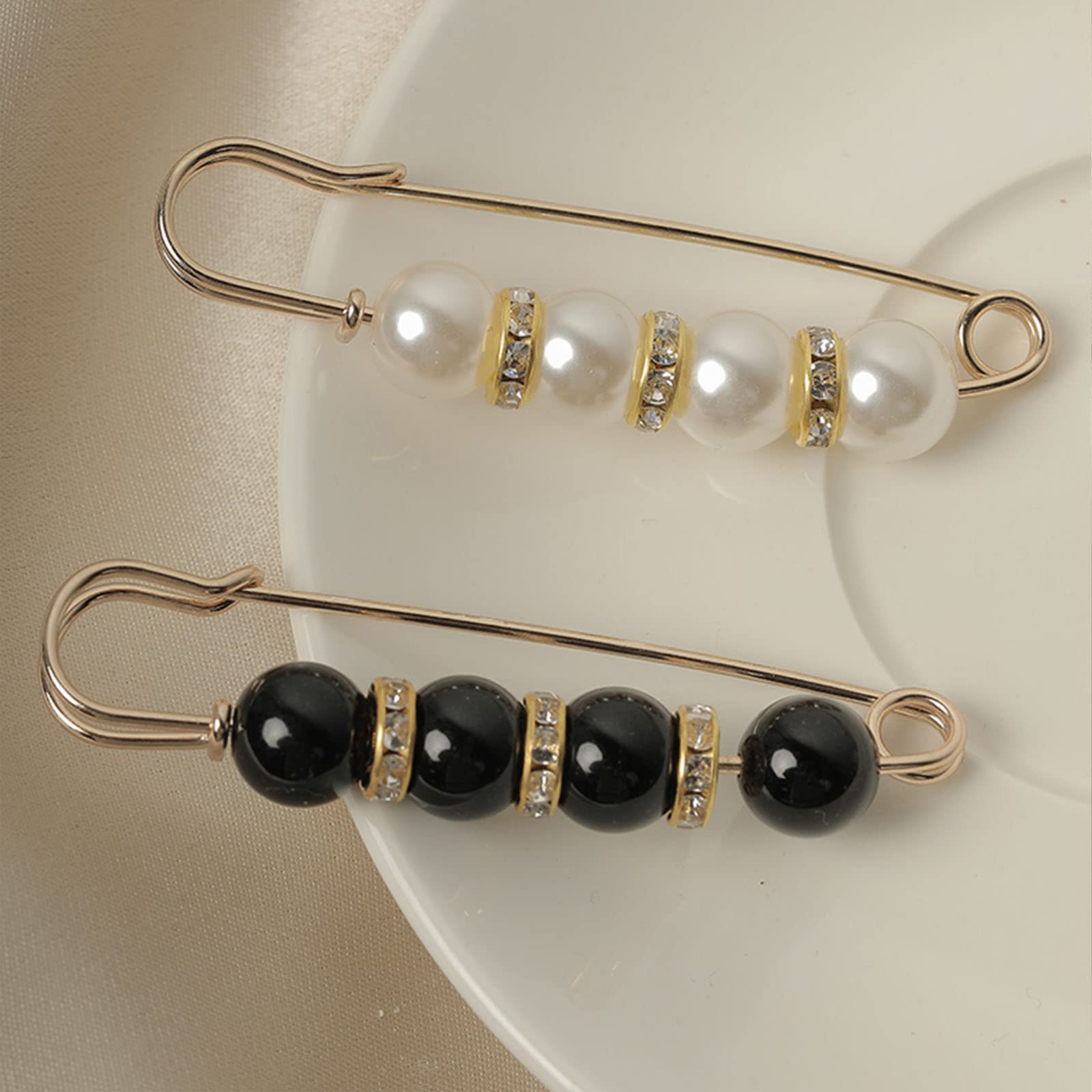 12 Spille Con Perle E Cristalli - Gioielli Eleganti Per Maglioni, Sciarpe, Abiti Da Cerimonia - Foto 14