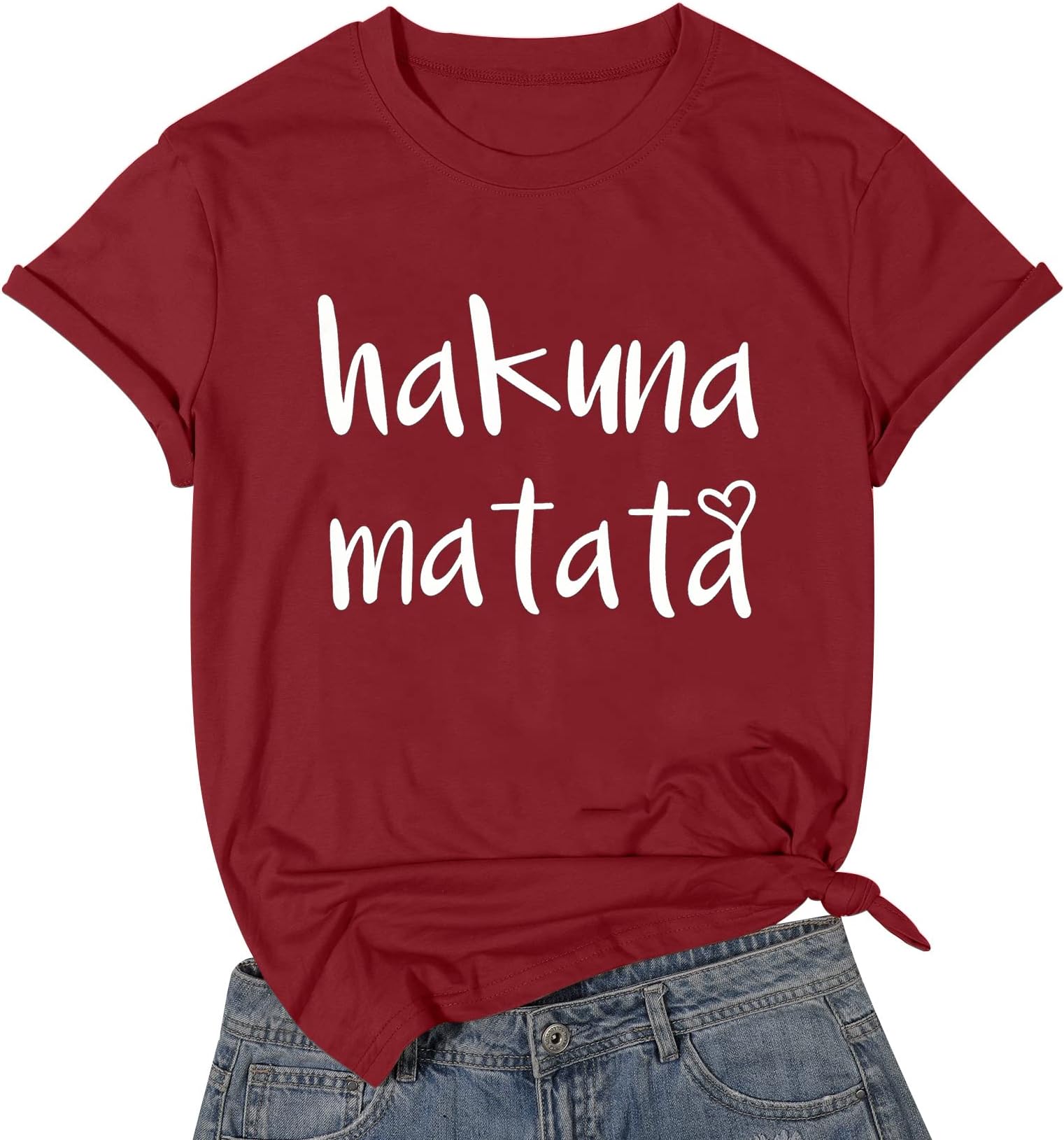 Hakuna Matata T Shirt Women Funny Animal Graphic Shirts Casual Magic Kingdom Short Sleeve Summer Hakuna Vacation Tee Tops