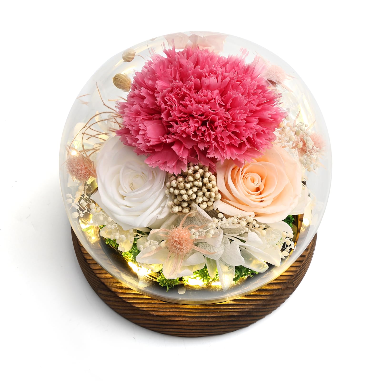 Roses for Delivery - Prime Cool Unusual Gifts for Ladies, Moms, Lovers, Friends, Birthday, Anniversaries - Eternal Flowers - Unique Graduation Bouquet (Pink Carnation)