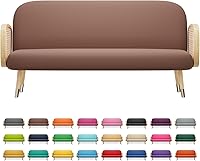 Vista 29 de MoNiBloom Funda para futón de tamaño Queen, elástica, sin brazos, funda para sofá sin brazos, protector de muebles, duradera y lavable, con Cereza