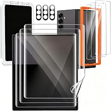 Milomdoi Screen Protector for Samsung Galaxy Z Fold 8 Ultra/Z Fold 7 | 3 Pack Inside TPU Film + 3 Pack Front 9H Tempered Glass + 3 Pack Camera Lens Protector, Easy Installation, No Bubbles
