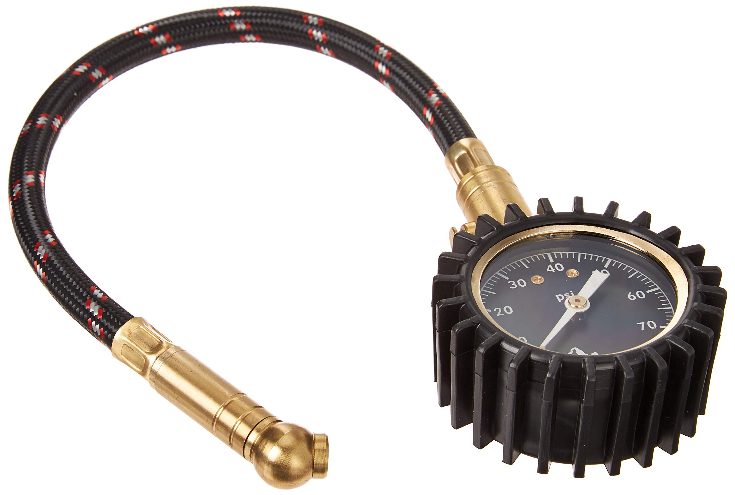 Boulder Tools Tire Pressure Gauge (75 PSI) for Car, Automobiles, Bikes & Bicycles - Battery Free Hand Held Tire Cobra Chuck Gauge - Heavy Duty & Accurate - Portable & Easy to Use