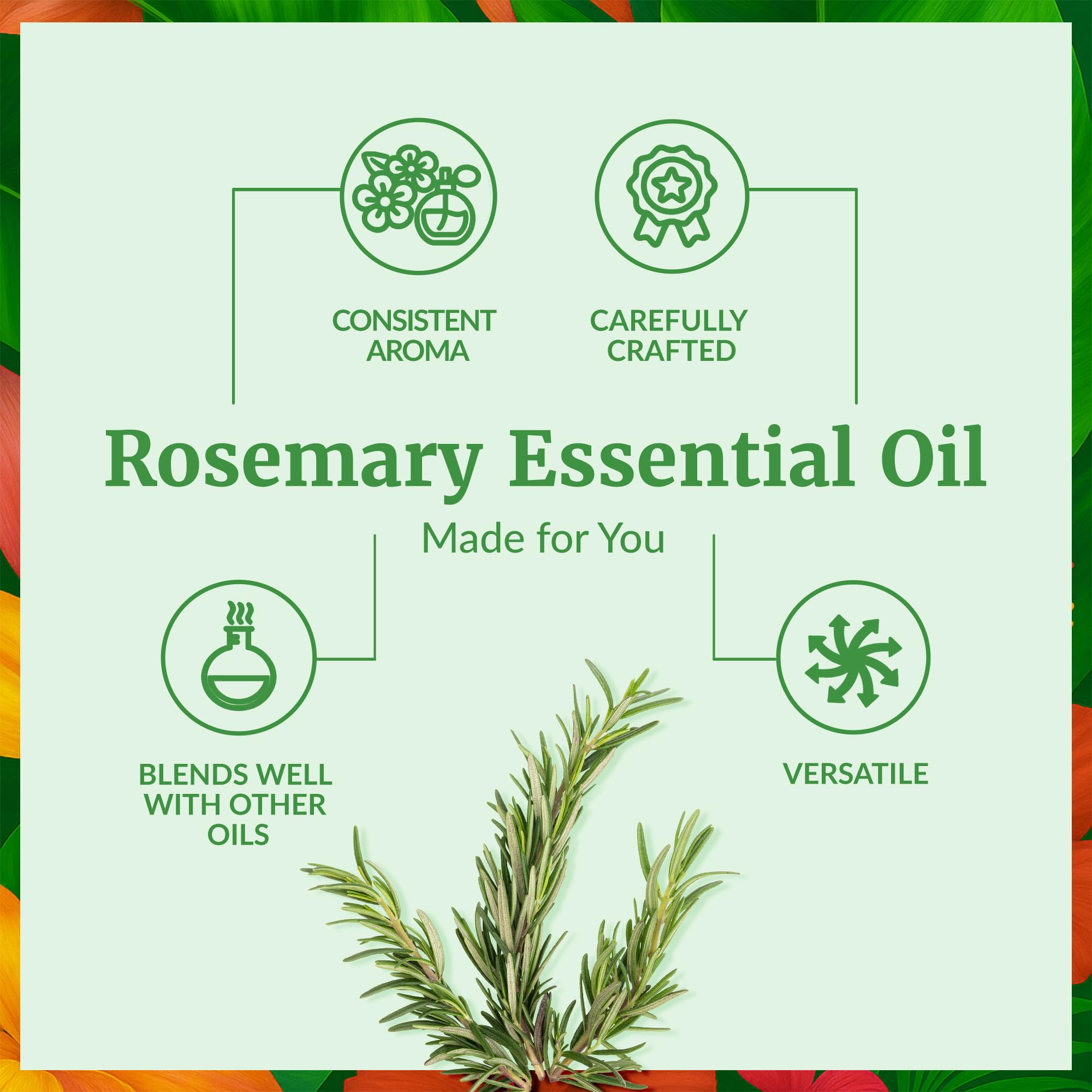 SVA ORGANICS Aceite esencial de romero orgánico USDA 4 oz 100% puro y natural, auténtico aceite de grado terapéutico premium para cabello, piel, masaje y aromaterapia 4 Fl Oz (paquete de 1)