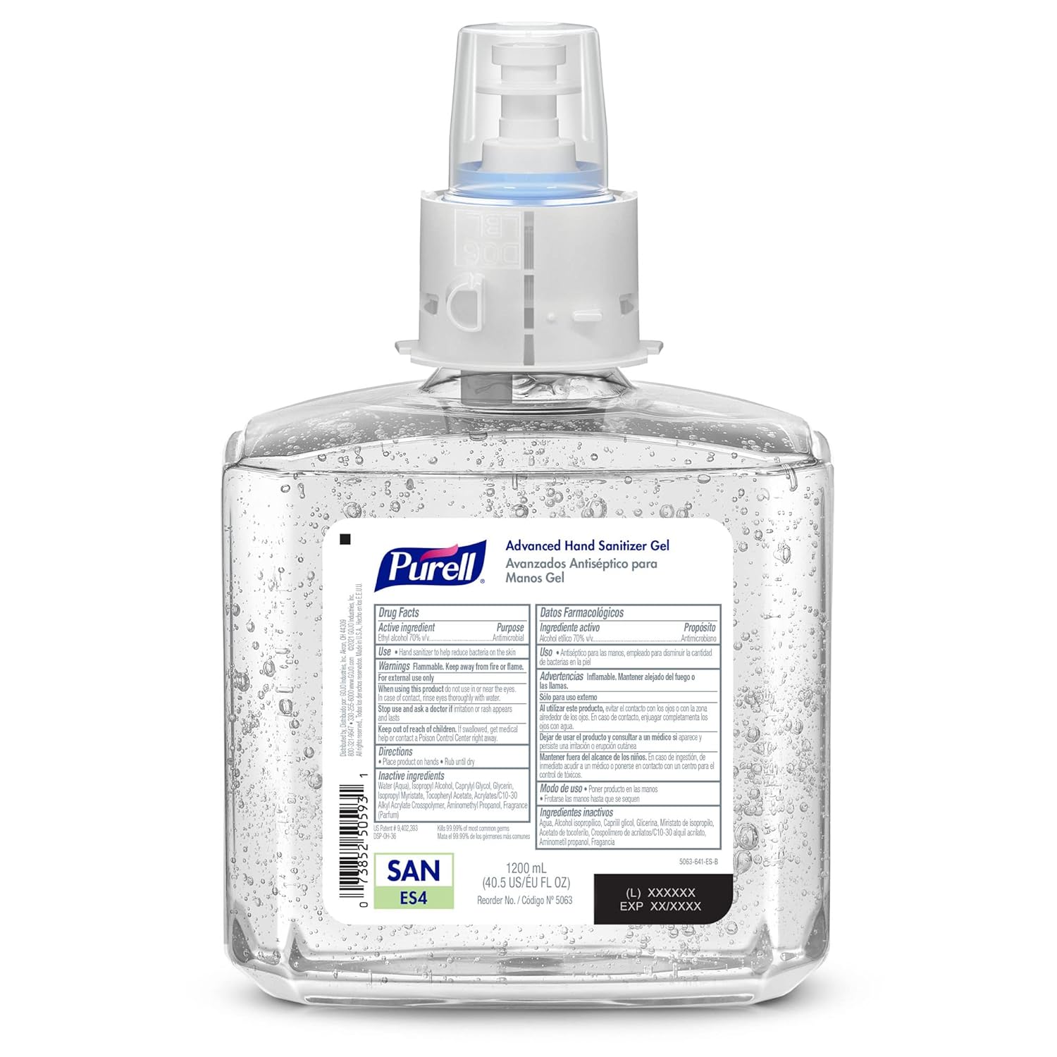PURELL Advanced Hand Sanitizer Gel, Refreshing Gel, 1200 mL Hand Sanitizer Refill for PURELL ES4 Manual Dispenser (Pack of 2) - 5063-02