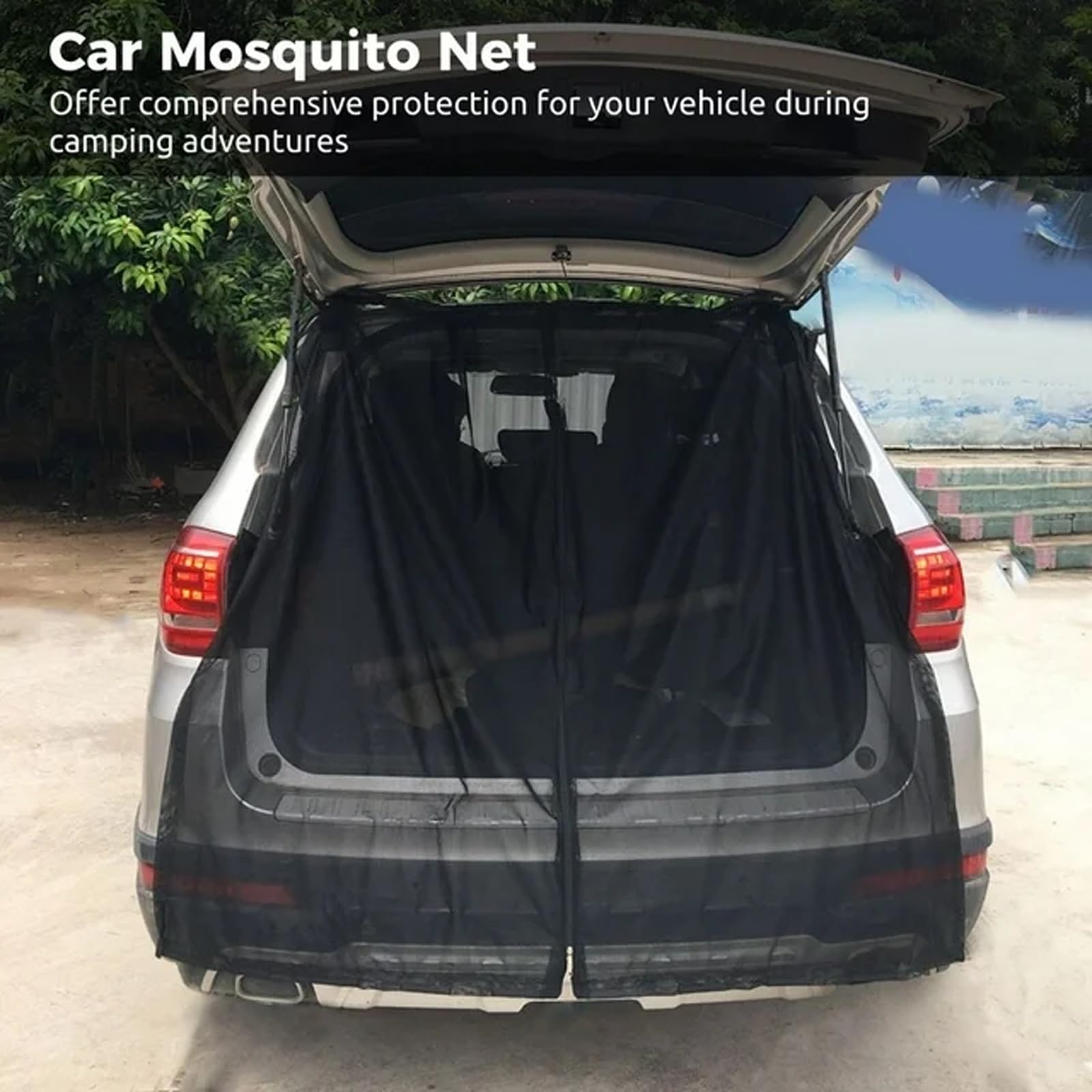 Rideaux Pare Soleil pour Hayon Voitures, Pare Soleil magnétiques pour Voiture pour la prévention des moustiques, 180 * 150cm, pour Camping-Car,Caravane,Van et Camping(L(164x150CM))