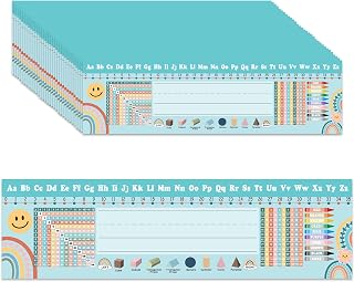 Desk Name Tags for Classroom 36 Pcs Name Plate for Desk Traditional Manuscript Names Tags Self-Adhesive Students Names Plates with Letters, Numbers for Teacher Supplies Classroom Must Haves Waterproof