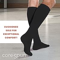 Vista 6 de Core-Spun Cushioned 15-20mmHg Mild Graduated Compression Support Knee High Socks