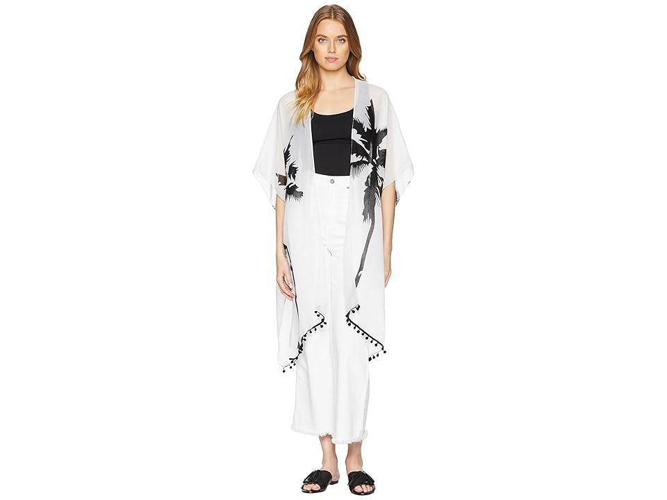 

Steve Madden West Palm Beach Kimono Topper (White) Women's Clothing