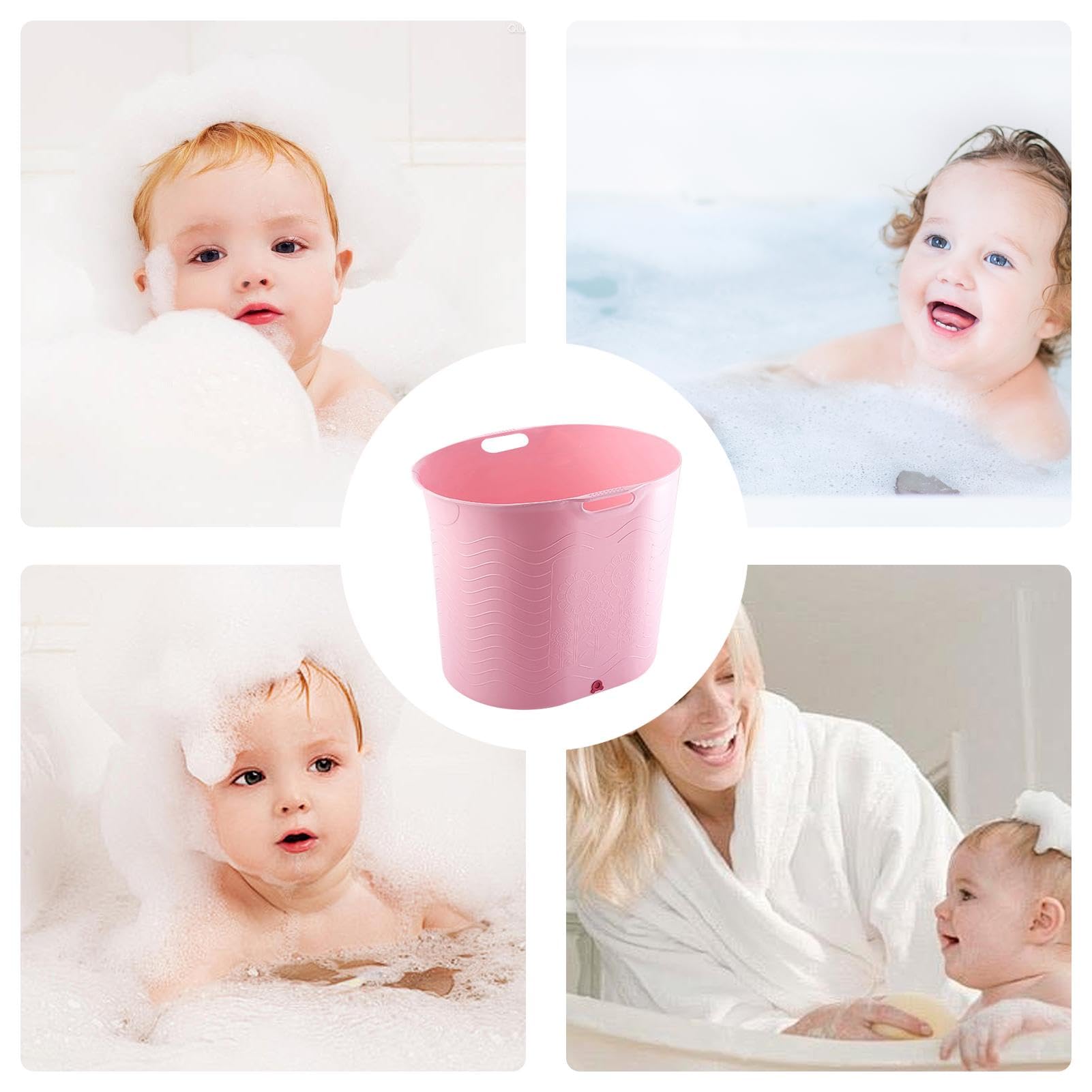 Duschbadewanne Für Kinder Zum Duschen Und Baden Tragbarer Badeeimer, | Badezimmer für Babybadezeit, Kinderbadewanne, rutschfeste Kleinkindwanne, Baby-Duschwa