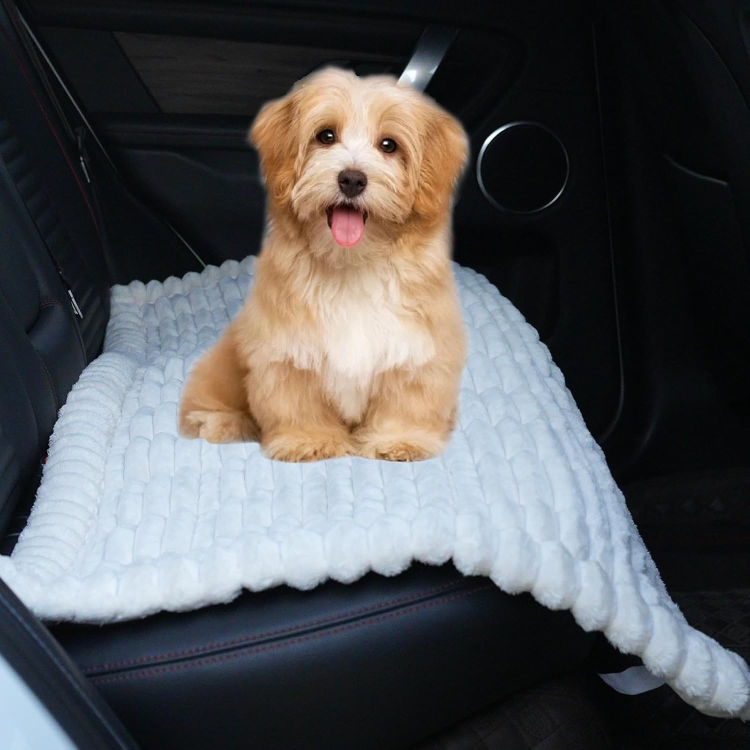 Waterproof Backseat Pet Bed Mat,Soft Plush Pet Seat Cover, Thickened Backseat Dog Bed Mat, Washable & Non-Slip Travel Pet Mat for Small Medium Dogs, Fits Car, Truck & SUV