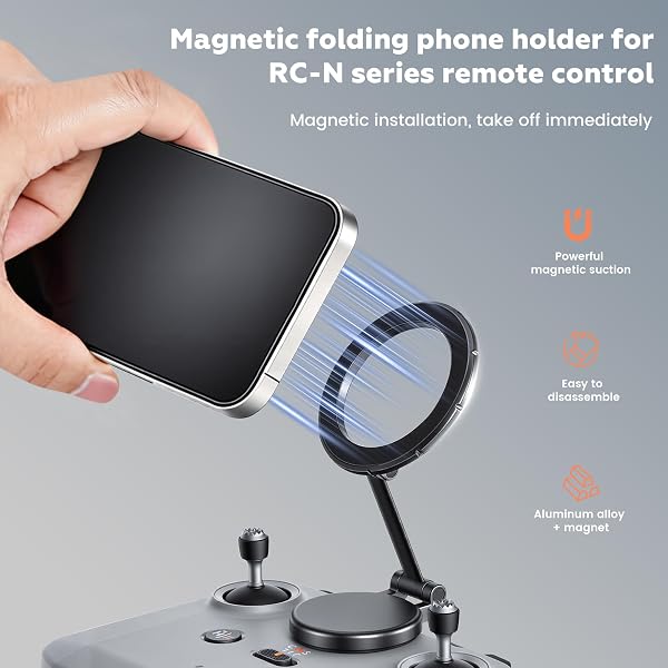 STARTRC Support magnétique réglable pour téléphone portable pour télécommande RC-N1 / N2 / N3, pour Neo, Mini 4 Pro/4K/3/2/2 SE Air 3S/3 - 2