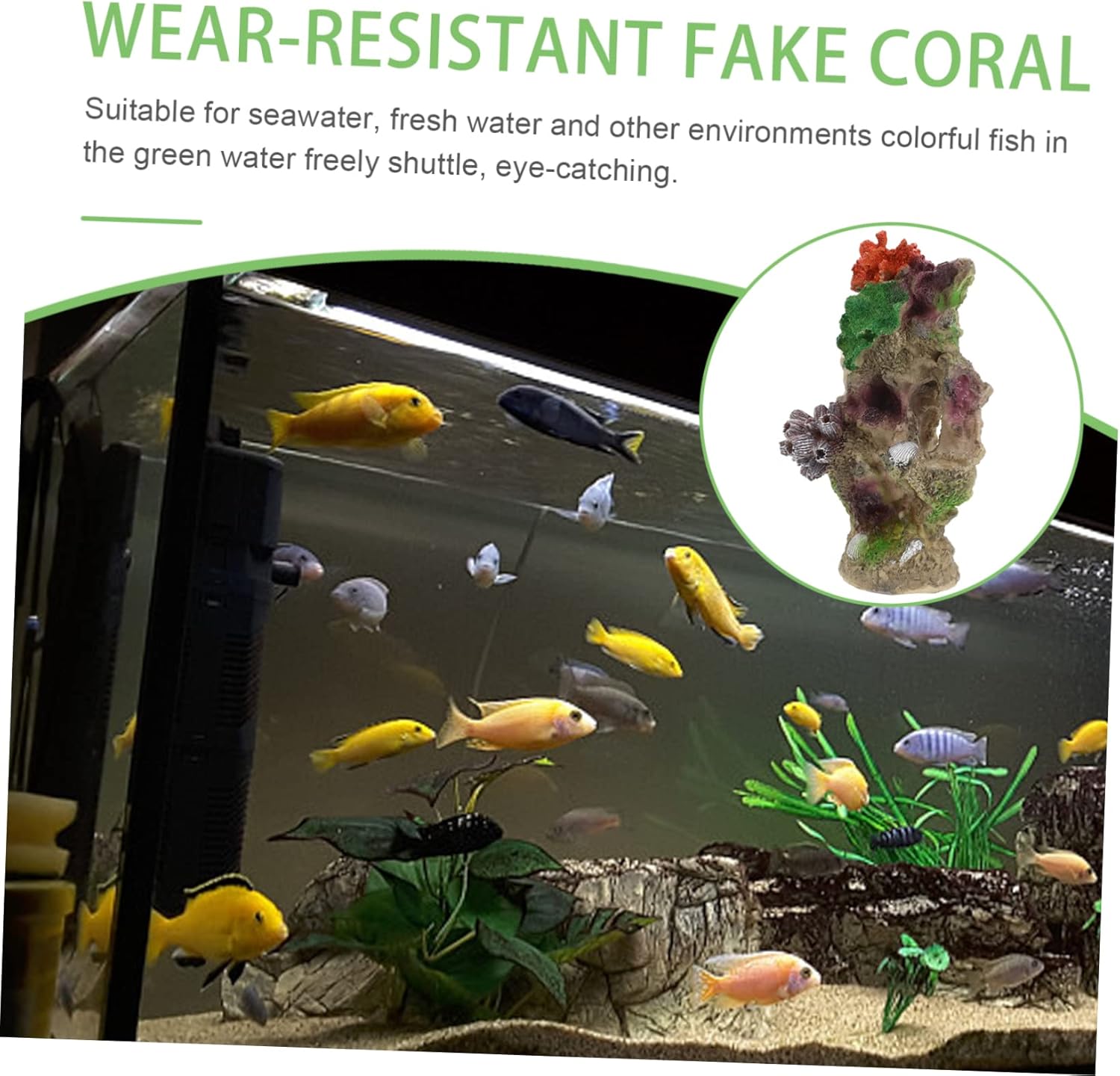 Housoutil 5pcs Vivid Aquarium Ornaments Wear-Resistant Fish Tank Decor Delicate Coral Decor Set Your Fish Tank