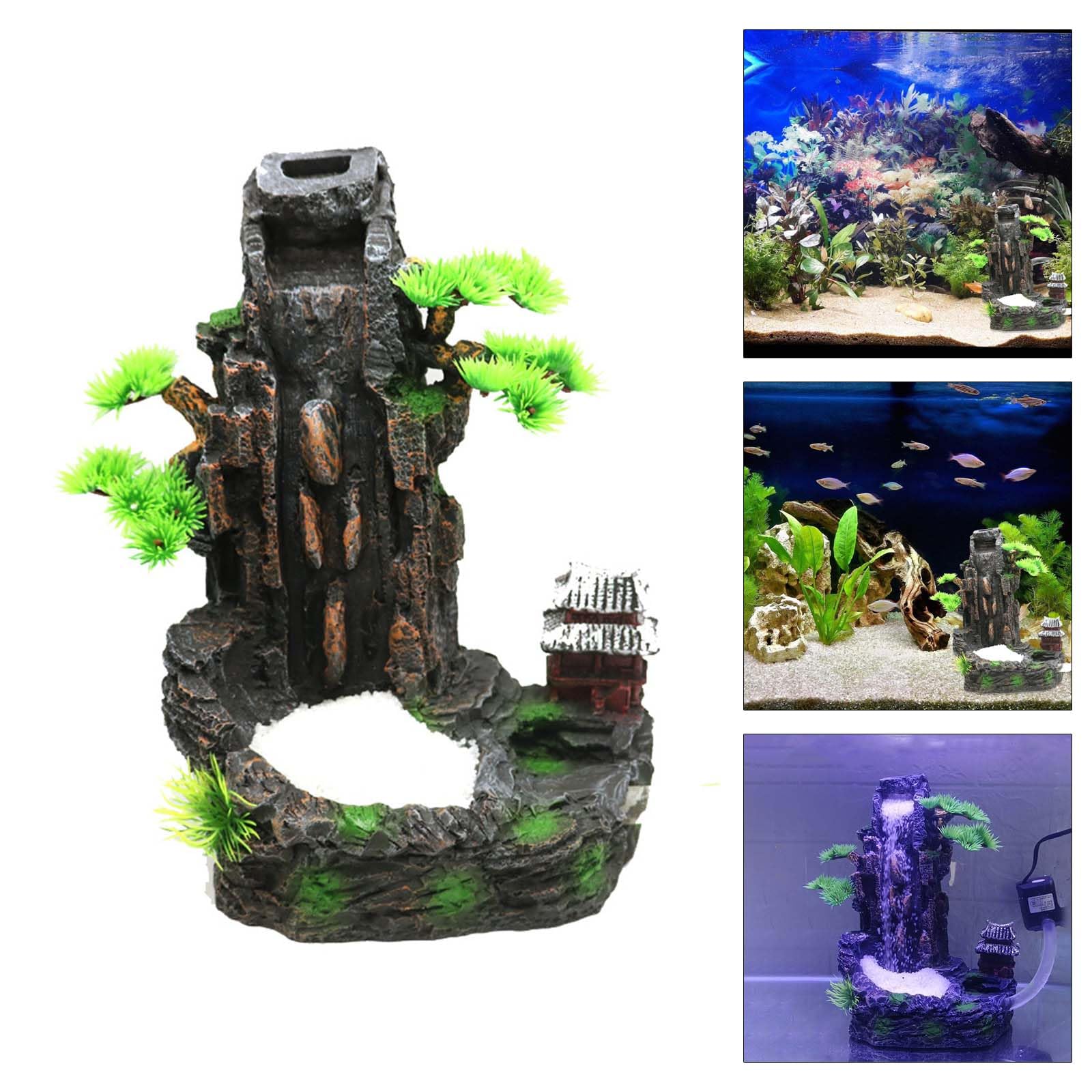 Rockery Tree Decorazione Acquario Resina Paesaggio Subacqueo Per Acquari Impostazione Dinamica Cascata Decori Acquario