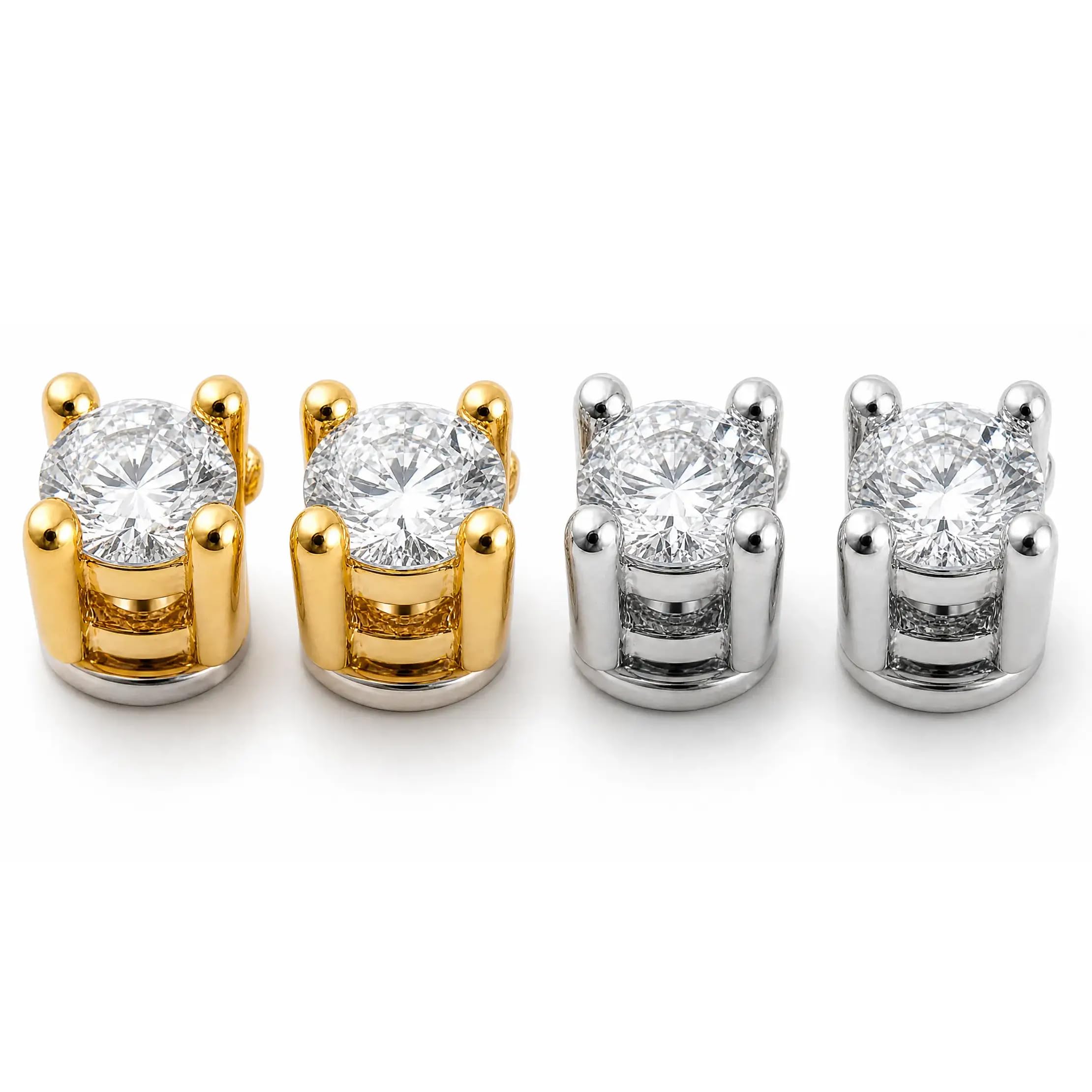 mazzini MagnoLite 4.5mm Magnetic Clip On Earrings for Men & Women | No Piercing Ear Studs | Trendy Unisex Fashion Jewellery for Casual Wear, Parties & Gifts (ER3092) 2 Pairs-picture-24