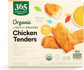 365 by Whole Foods Market Frozen Lightly Breaded Chicken Strips, 12 OZ