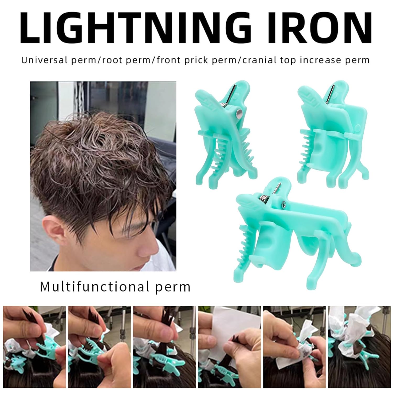 25 Volumizing Hair Clips Multipurpose Men ' s Perm Styling Tools Perm Insulation for All Type Volumizing Clip