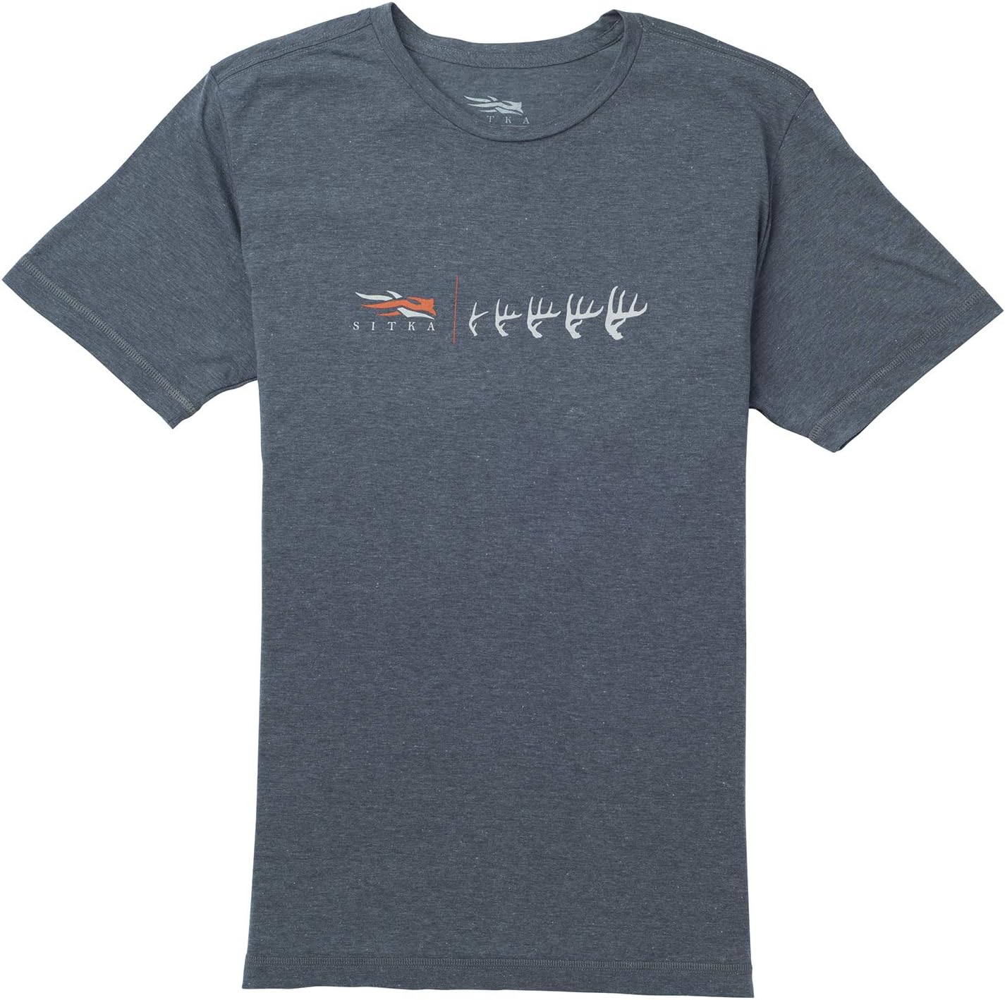 Antler Evolution Whitetail Tee Short Sleeve Lead Heather Medium