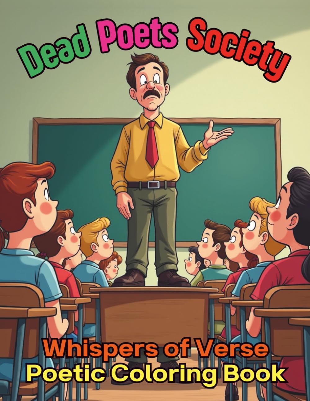 Dead Poets Society Whispers of Verse Poetic Coloring Book For Kids and Adults: Explore the Beauty of Words and Art Through 88 Inspirational Scenes and Reflective Moments