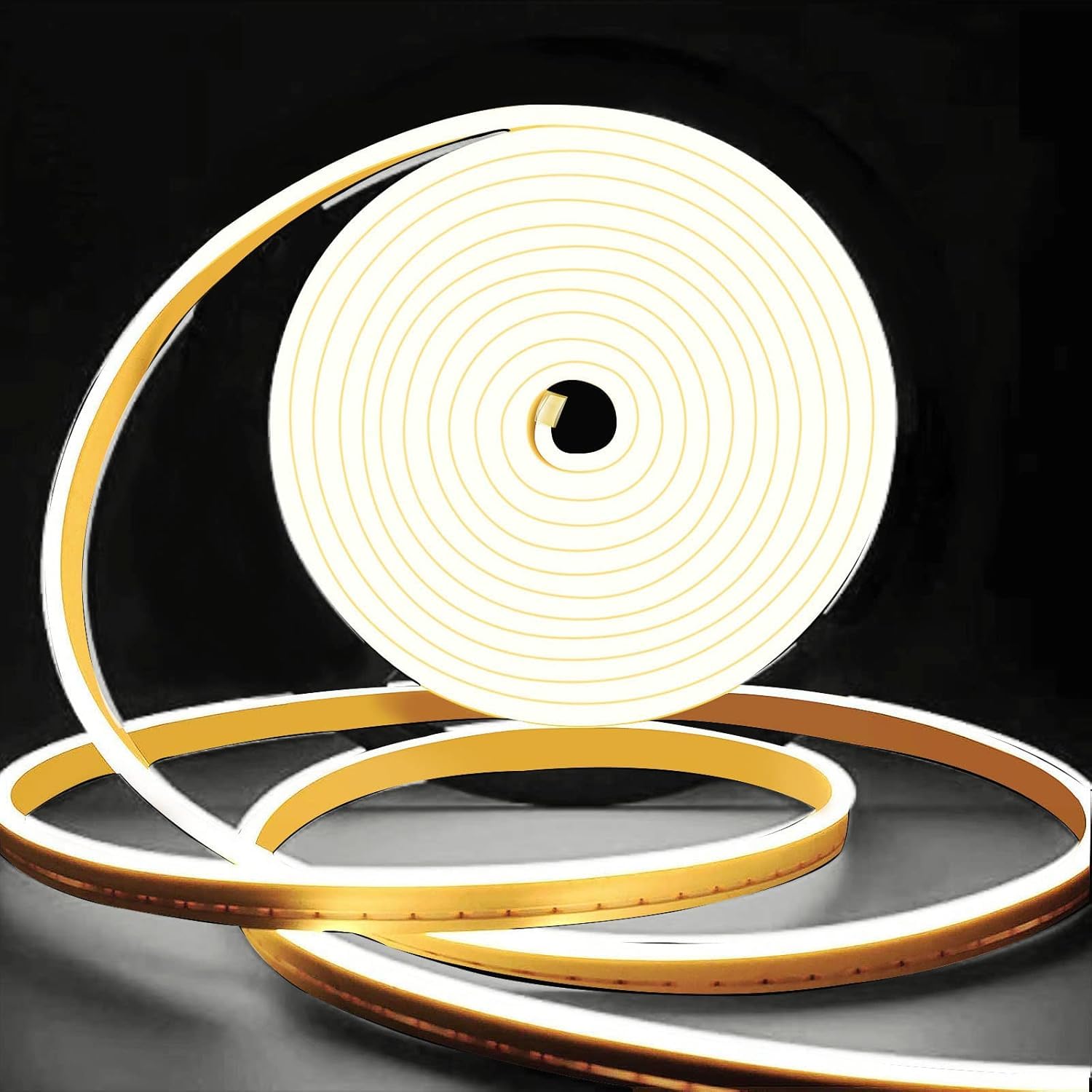 Warm White Neon Strip Lights, 4 Meters Long, DC 12V LED Light Strip, Waterproof IP65, Flexible Silicone Neon Rope Light Suitable for Indoor and Outdoor use in bedrooms and Kitchens.-image-23