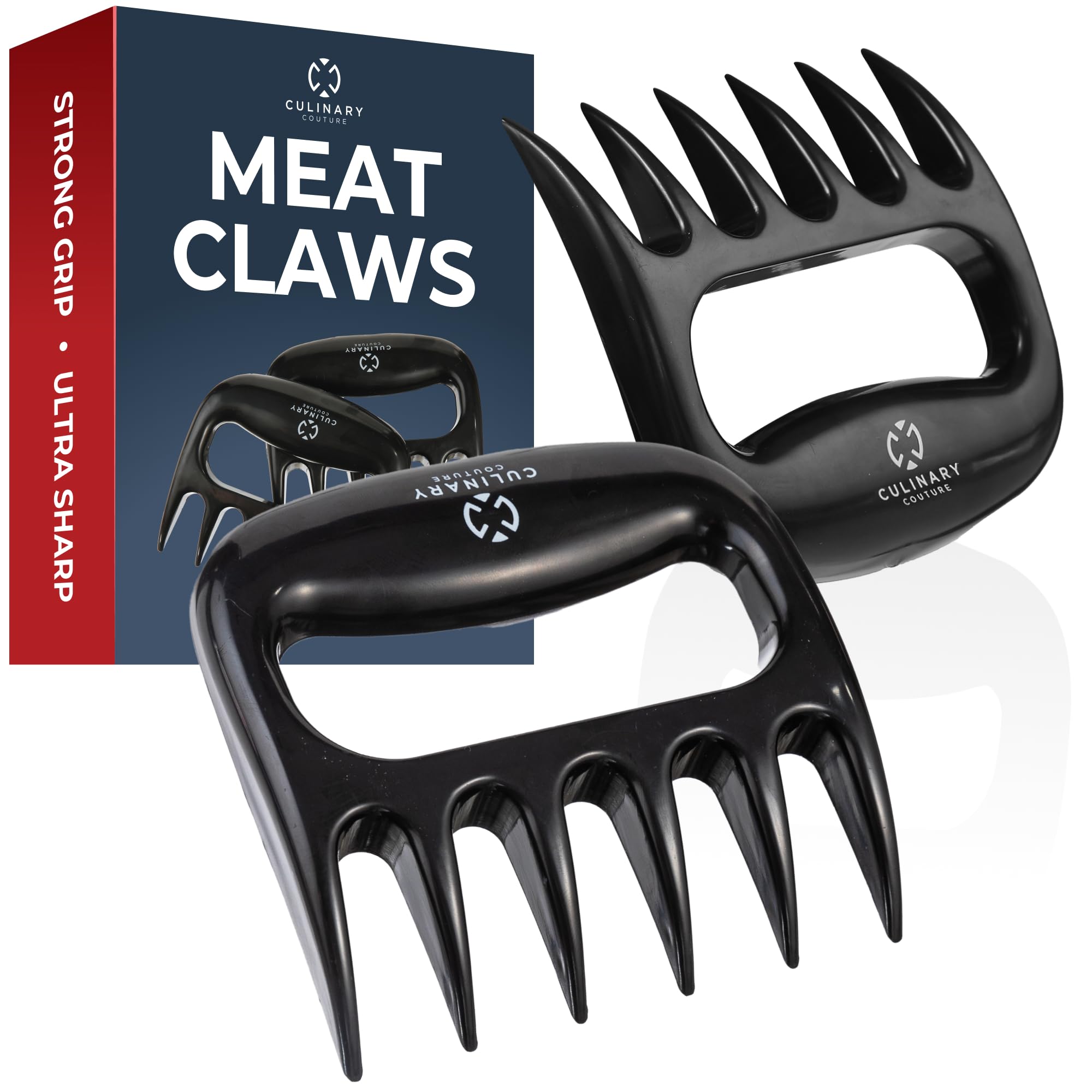 Meat Shredder Claws – Bear Claws Meat Shredder for Pulled Pork, Chicken and Beef, Heat Resistant Plastic Meat-Claws for Shredding, Ergonomic Grip, Dishwasher Safe BBQ Tool